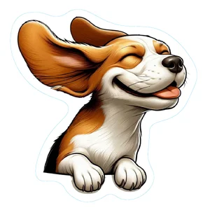 Beagle Premium Dog Sticker by Unknown