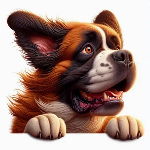 Saint Bernard Premium Dog Sticker by Katie