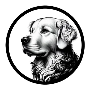 Golden Retriever Premium Dog Sticker by Nikko