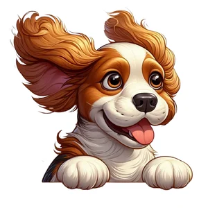 Cavalier King Charles Spaniel Premium Dog Sticker by Katie