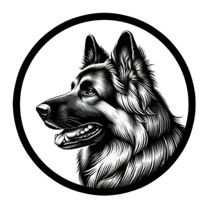 German Shepherd Premium Dog Sticker by Nikko