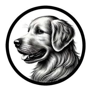 Golden Retriever Premium Dog Sticker by Nikko