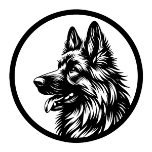German Shepherd Premium Dog Sticker by Unknown