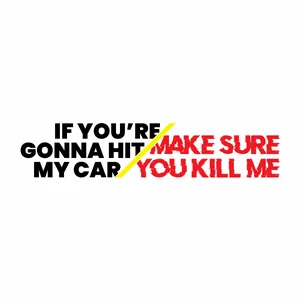 Hit My Car And Kill Me - Nikko Sticker by Nikko