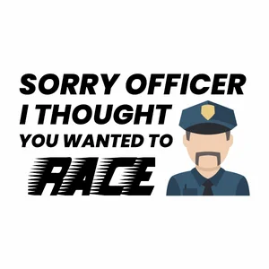Sorry Officer - Nikko Sticker by Nikko