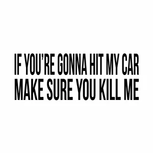 Hit My Car And Kill Me - Nikko Sticker by Nikko