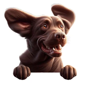 Chocolate Labrador Retriever Premium Dog Sticker by Katie