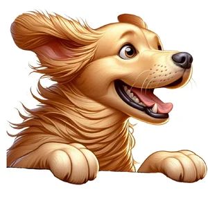 Golden Retriever Premium Dog Sticker by Katie