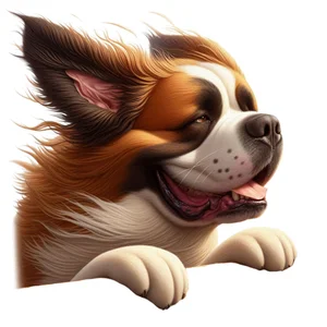 Saint Bernard Premium Dog Sticker by Katie