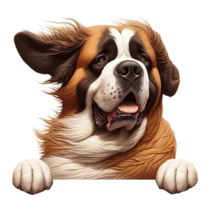 Saint Bernard Premium Dog Sticker by Katie
