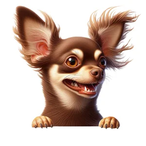 Long-Haired Chihuahua Premium Dog Sticker by Katie