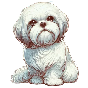 Maltese Premium Dog Sticker by Katie