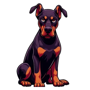 Doberman Premium Dog Sticker by Nikko