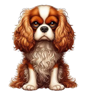 Cavalier King Charles Spaniel Premium Dog Sticker by Nikko