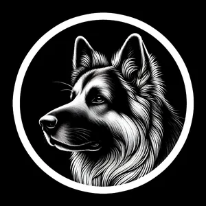German Shepherd Premium Dog Sticker by Nikko