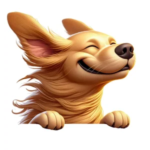 Golden Retriever Premium Dog Sticker by Katie