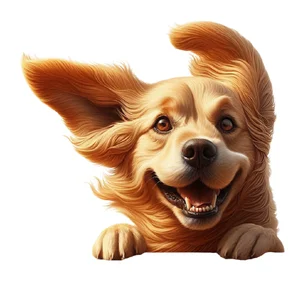 Golden Retriever Premium Dog Sticker by Katie