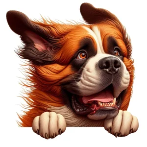 Saint Bernard Premium Dog Sticker by Katie