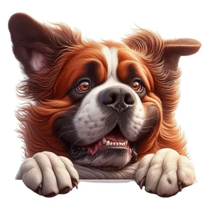 Saint Bernard Premium Dog Sticker by Katie