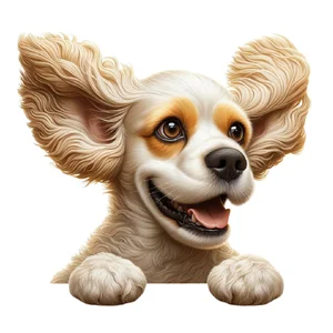 Spaniel Type Premium Dog Sticker by Katie