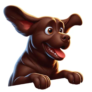 Chocolate Labrador Retriever Premium Dog Sticker by Unknown