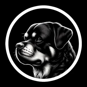 Rottweiler Premium Dog Sticker by Unknown