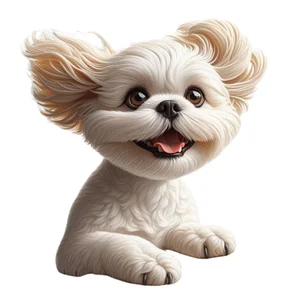 Maltese Puppy Premium Dog Sticker by Unknown