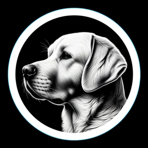 Labrador Premium Dog Sticker by Unknown
