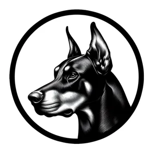 Doberman Premium Dog Sticker by Unknown