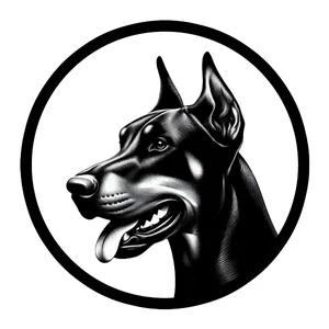 Doberman Premium Dog Sticker by Unknown