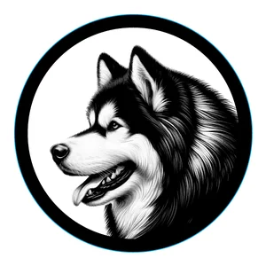 Alaskan Malamute Premium Dog Sticker by Unknown