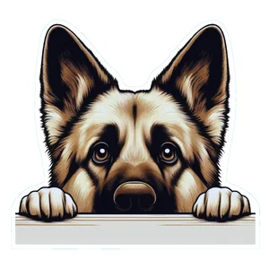 German Shepherd Premium Dog Sticker by Unknown