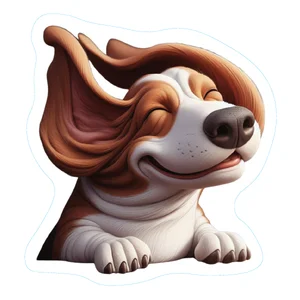 Beagle Premium Dog Sticker by Unknown