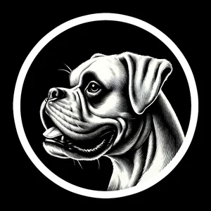 Boxer Premium Dog Sticker by Unknown