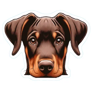 Doberman Premium Dog Sticker by Unknown