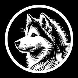 Siberian Husky Premium Dog Sticker by Unknown