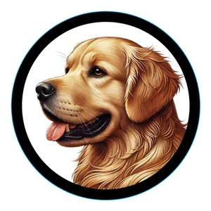 Golden Retriever Premium Dog Sticker by Unknown