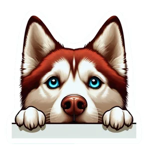 Siberian Husky Premium Dog Sticker by Unknown