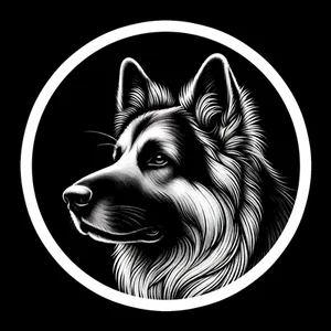 German Shepherd Premium Dog Sticker by Unknown