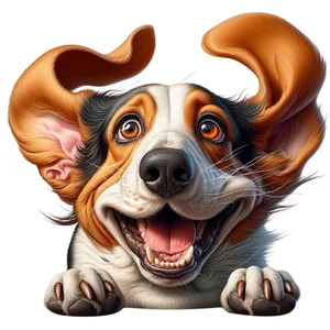 Uncertain, But Strong Resemblance To A Basset Houn Premium Dog Sticker by Unknown