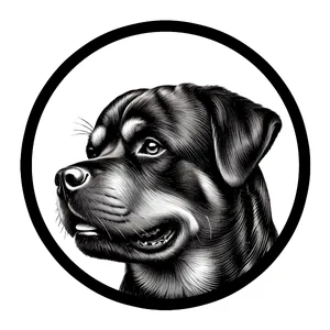 Rottweiler Premium Dog Sticker by Unknown