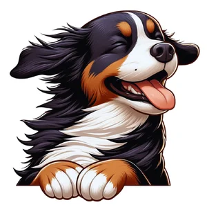 Bernese Mountain Dog Premium Dog Sticker by Unknown