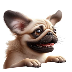 Pug Premium Dog Sticker by Unknown