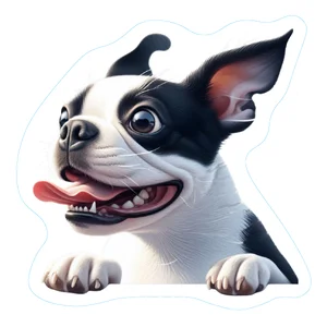 Boston Terrier Premium Dog Sticker by Unknown