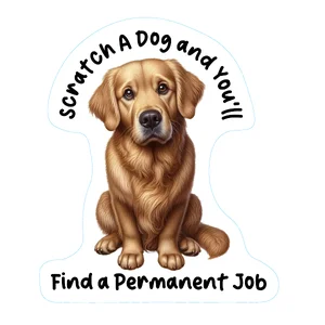 Golden Retriever Premium Dog Sticker by Unknown