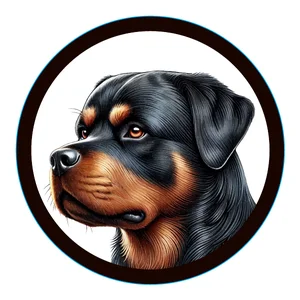 Rottweiler Premium Dog Sticker by Unknown
