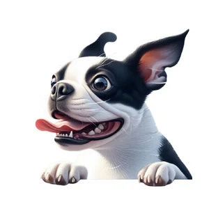 Boston Terrier Premium Dog Sticker by Unknown