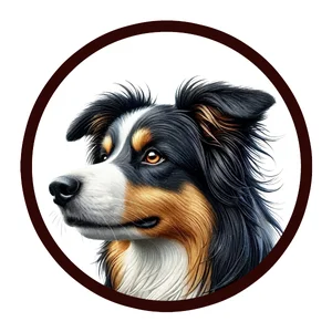 Australian Shepherd Or Border Collie Premium Dog Sticker by Unknown