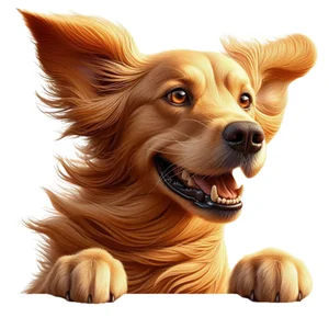 Golden Retriever Premium Dog Sticker by Unknown