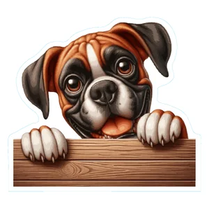 Boxer Premium Dog Sticker by Unknown